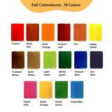 Colorsheets - Fall/ Autumn 16 Colors