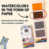 Ideal Watercolor Painting Kit - 16 Vibrant Colors with Waterbrush.