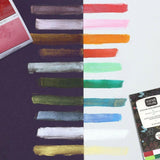 Viviva Watercolor Paint Set - 10 Glittery Metallic Travel friendly colors