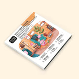 Square size plain white & smooth Ivory drawing book of 64 pages & 120 lbs or 240 GSM thick. It is perfect for travel art.