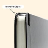A6 size plain white & smooth Ivory drawing book of 64 pages & 120 lbs or 240 GSM thick. It is perfect for travel art.
