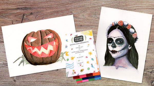 Mastering the Art of 3D Paintings: Halloween Watercolor Illustration Using Viviva Colors