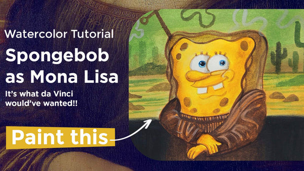 Sponge bob painting with a Mona Lisa twist!