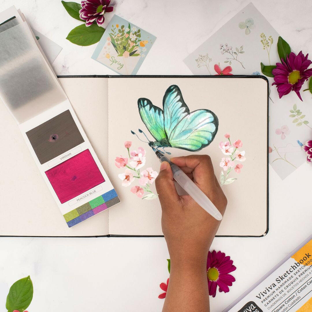 Square Sketchbook - Ivory paper, 64 Pages, 120 lbs – Viviva Colors
