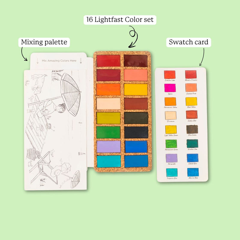 Watercolor Pans - Spring 16 Colors