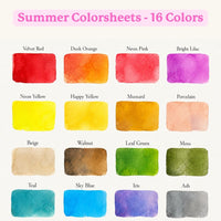 Summer Colorsheets - 16 Colors