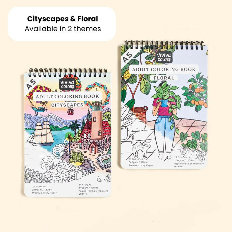 Adult Coloring Book - Cityscapes - casepack of 10