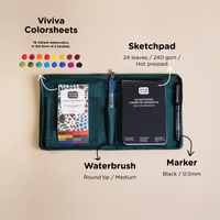 Jute Travel Paint Kit - A6 (6.2 x 5.3 in)