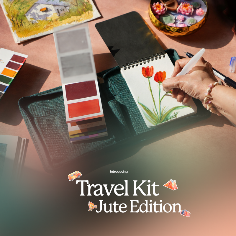 Jute Travel Paint Kit - A6 (6.2 x 5.3 in)