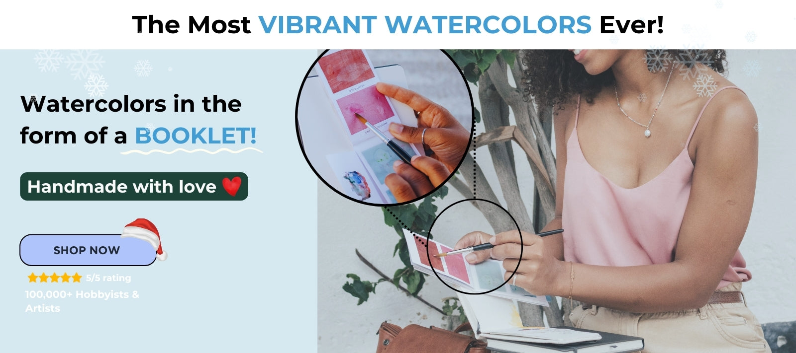 Watercolor in the form of a booklet