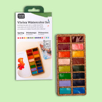 Watercolor Pans - Spring 16 Colors