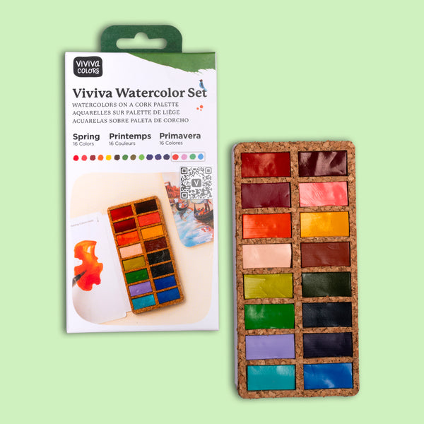 Watercolor Pans - Spring 16 Colors