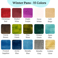 Watercolor Pans - Winter 15 Colors  - pack of 5