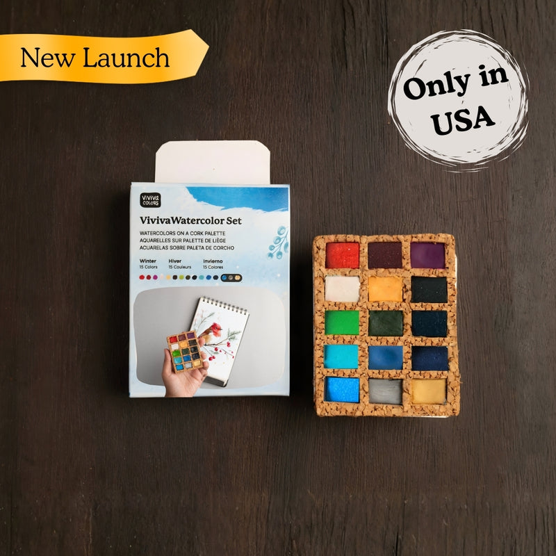 Watercolor Pans - Winter 15 Colors