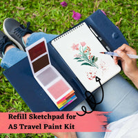 A5 size Plain white & smooth Ivory drawing pad with 64 pages that are 120 lbs or 300 GSM thick. It is perfect for travel art