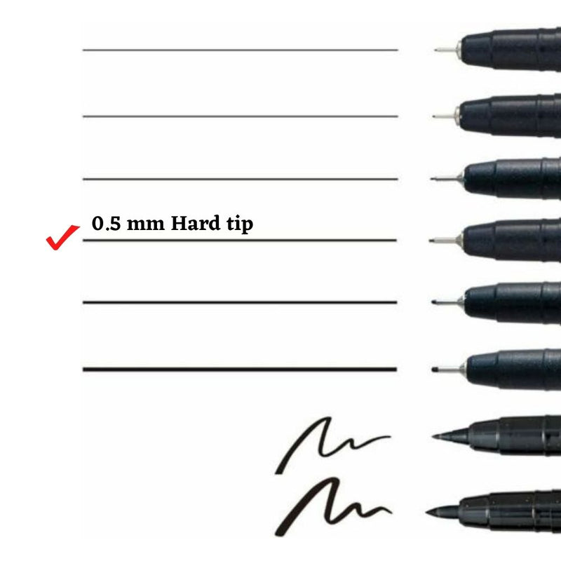 Black Hardtip Marker 0.5 mm