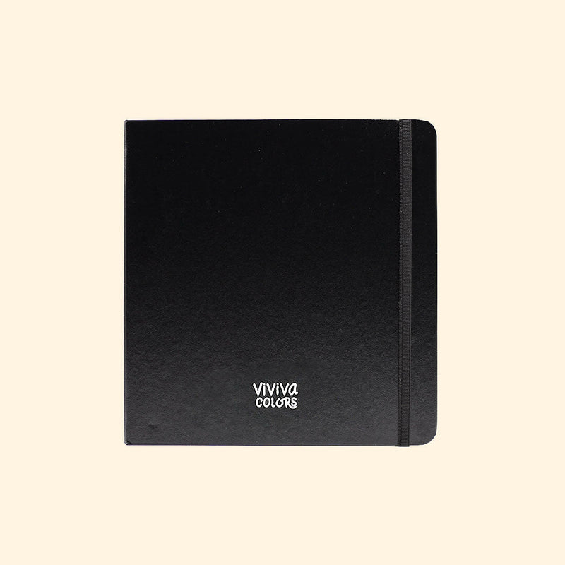Square size plain white & smooth Ivory drawing book of 64 pages & 120 lbs or 240 GSM thick. It is perfect for travel art.