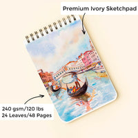 Viviva A6 size Travel Painting Kit. Everything you need for painting in one kit - Colors, Paint brush, Marker, Sketchpad