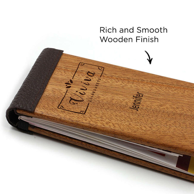 Perfect gift for watercolor lovers & artists. Travel friendly watercolor painting set in a wooden case etched with name & wishes