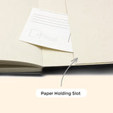 A6 size plain white & smooth Ivory drawing book of 64 pages & 120 lbs or 240 GSM thick. It is perfect for travel art.