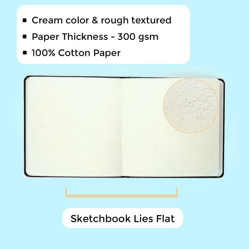 Square Sketchbook - 100% Cotton, 40 Pages, 140 lbs