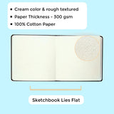 Square Sketchbook - 100% Cotton, 40 Pages, 140 lbs